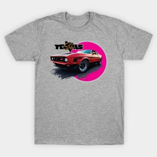 Texas Style Mustang Mach 1 Magenta T-Shirt